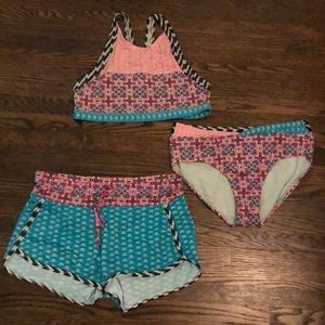 Athleta Three Piece swim suit